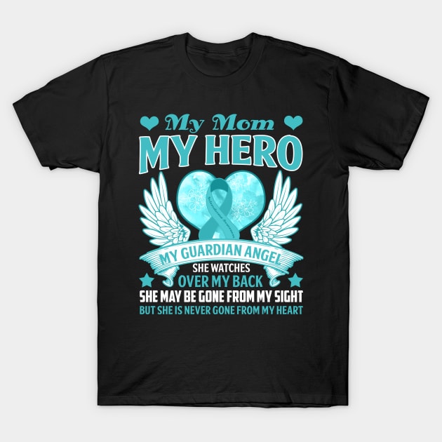 SCLERODERMA AWARENESS My Guardian Angel My Mom Shirt - Still Watches Over Me Gift T-Shirt by Paula Tomberlin